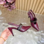 Louis Vuitton Women LV Vibe Slingback Pump-Bordeaux Red 1AICOT
