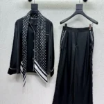Louis Vuitton Women Monogram Scarf Pajama Top-Black 1AJHIF - Image 2