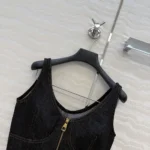 Louis Vuitton Women Topstitched Denim Crop Top 1AJHJZ