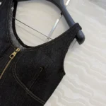 Louis Vuitton Women Topstitched Denim Crop Top 1AJHJZ
