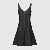 Louis Vuitton Women Topstitched Denim Dress 1AJHVR