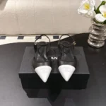 Chanel Women Iridescent Lambskin & Lambskin Black & White G47083