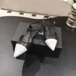 Chanel Women Iridescent Lambskin & Lambskin Black & White G47083