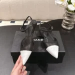 Chanel Women Iridescent Lambskin & Lambskin Black & White G47083