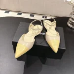 Chanel Women Iridescent Lambskin & Lambskin Light Khaki & Yellow G47083