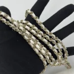 Chanel Women Kelly 23 with Chain Grained Shiny Calfskin Gold Tone Metal-White