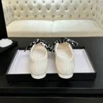 Chanel Women Mary Janes Lambskin Silk & Grosgrain White & Black G46937