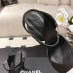 Chanel Women Slingbacks Iridescent Lambskin & Lambskin Black & White G47084