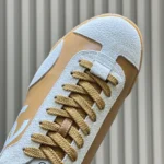 Chanel Women Sneakers Calfskin & Embossed Suede Calfskin Light Brown & White G47125