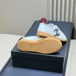 Chanel Women Sneakers Calfskin & Embossed Suede Calfskin White & Black G47125