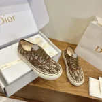 Dior Unisex Saltwind Sneaker Brown Dior Oblique Jacquard 3SN348ZSAH136