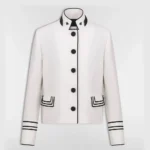 Dior Women Cropped Jacket Ecru Wool and Mohair 611V79A1030