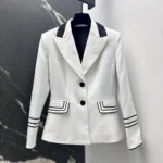 Dior Women Cropped Jacket Ecru Wool and Mohair 611V79A1030