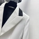 Dior Women Cropped Jacket Ecru Wool and Mohair 611V79A1030