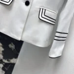 Dior Women Cropped Jacket Ecru Wool and Mohair 611V79A1030