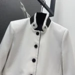 Dior Women Fitted Jacket Ecru Wool and Mohair 611V70A1030