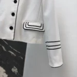 Dior Women Fitted Jacket Ecru Wool and Mohair 611V70A1030