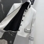 Dior Women Fitted Jacket Ecru Wool and Mohair 611V70A1030