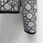 Dior Women Macrocannage Cropped Jacket Black and White Tweed Embroidered with Multicolor Sequins
