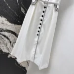 Dior Women Mid-Length Belted Shirtdress Ecru Wool and Mohair 611R12A1030