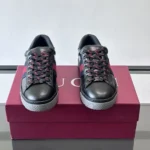 Gucci Unisex Ace Sneaker With Web-Black 849836AAFN31076