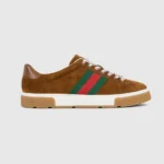 Gucci Unisex Ace Sneaker With Web-Brown 849836AAFS32154