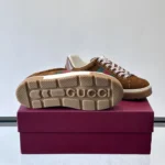 Gucci Unisex Ace Sneaker With Web-Brown 849836AAFS32154
