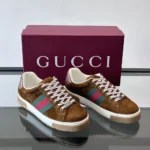 Gucci Unisex Ace Sneaker With Web-Brown 849836AAFS32154