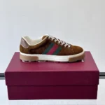 Gucci Unisex Ace Sneaker With Web-Brown 849836AAFS32154