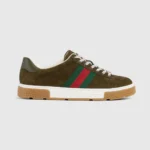Gucci Unisex Ace Sneaker With Web-Dark Green 849836AAFS33053