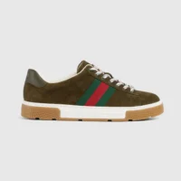 Gucci Unisex Ace Sneaker With Web-Dark Green 849836AAFS33053