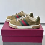 Gucci Unisex Ace Sneaker With Web-Dark Green 849836AAFS33053