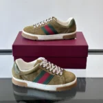 Gucci Unisex Ace Sneaker With Web-Dark Green 849836AAFS33053
