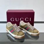 Gucci Unisex Ace Sneaker With Web-Dark Green 849836AAFS33053
