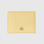 Gucci Unisex Brown Interior Gg Marmont Small Wallet-Light Yellow ‎841358AAFXL