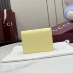 Gucci Unisex Brown Interior Gg Marmont Small Wallet-Light Yellow ‎841358AAFXL