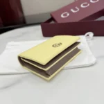 Gucci Unisex Brown Interior Gg Marmont Small Wallet-Light Yellow ‎841358AAFXL