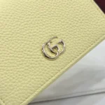 Gucci Unisex Brown Interior Gg Marmont Small Wallet-Light Yellow ‎841358AAFXL