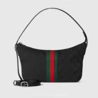 Gucci Unisex Lunetta Small Crossbody Bag-Black 863406FAFWA