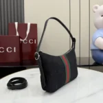 Gucci Unisex Lunetta Small Crossbody Bag-Black 863406FAFWA