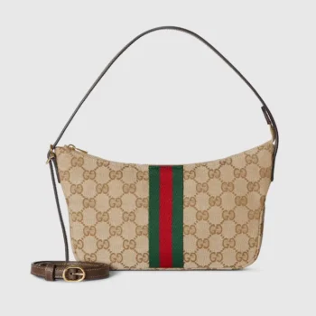 Gucci Unisex Lunetta Small Crossbody Bag-Dark Brown 863406FAFV9