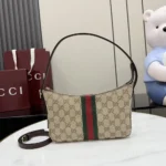 Gucci Unisex Lunetta Small Crossbody Bag-Dark Brown 863406FAFV9