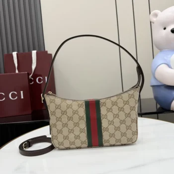 Gucci Unisex Lunetta Small Crossbody Bag-Dark Brown 863406FAFV9