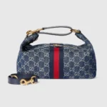Gucci Unisex Vanity Medium Top Handle Bag-Navy ‎8577992ACFA