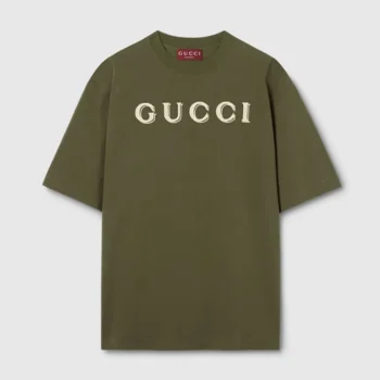 Gucci Women Cotton Jersey T-shirt with Embroidery 798115XJHN3