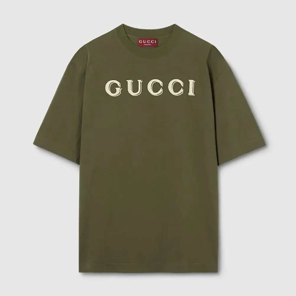 Gucci Women Cotton Jersey T-shirt with Embroidery 798115XJHN3 (1) Gucci Women Cotton Jersey T-shirt with Embroidery 798115XJHN3