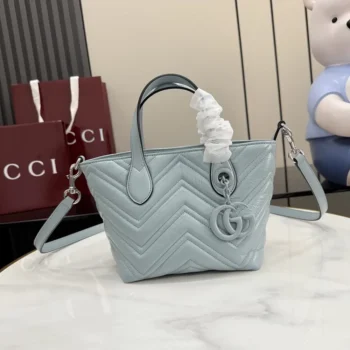 Gucci Women GG Marmont Small Tote Bag-Icy Blue 855391AAFS1