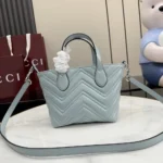 Gucci Women GG Marmont Small Tote Bag-Icy Blue 855391AAFS1