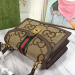 Gucci Women Ophidia Medium Top Handle Bag-Brown