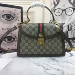 Gucci Women Ophidia Medium Top Handle Bag-Brown 65105596IWX